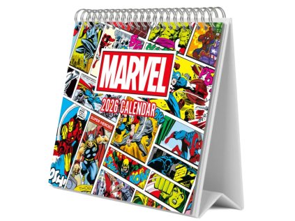 KALENDÁŘ 2026 STOLNÍ|KOMIKS  MARVEL (20 x 17 cm)