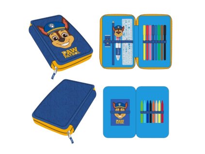 POUZDRO ŠKOLNÍ|PAW PATROL  DVOJDÍLNÉ|22,5 x 11,5 x 2 cm