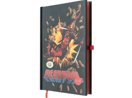 BLOK|ZÁPISNÍK A5|PREMIUM|MARVEL  DEADPOOL|SVÍTÍCÍ