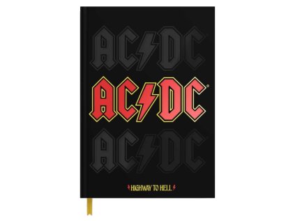 BLOK|ZÁPISNÍK A5|PREMIUM  AC/DC|HIGHWAY TO HELL|14,8 x 21 cm