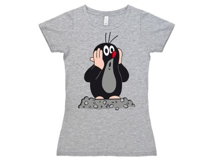 TRIČKO DÁMSKÉ|KRTEČEK  UH OH!|ŠEDÉ|VELIKOST (M)