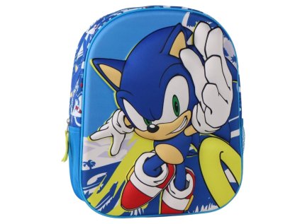 BATOH DĚTSKÝ 3D|SONIC  THE HEDGEHOG|25 x 30 x 12 cm