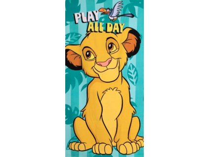 RUČNÍK OSUŠKA DĚTSKÝ|DISNEY  LION KING|PLAY ALL DAY|70 x 140 cm