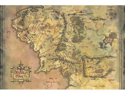 PLAKÁT 61 x 91,5 cm  THE LORD OF THE RINGS|MIDDLE EARTH