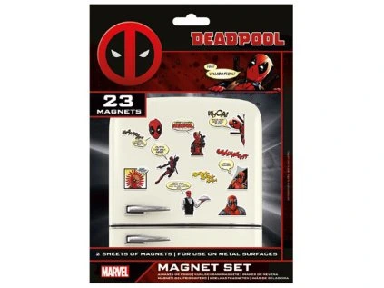MAGNETY|BALENÍ 23 KUSŮ|MARVEL  DEADPOOL COMIC|18 x 24 cm