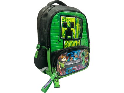 BATOH ŠKOLNÍ|MINECRAFT  CREEPER|36 x 42 x 15 cm