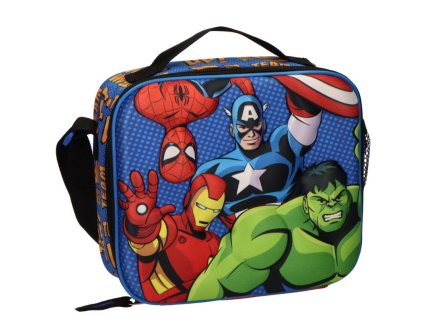TAŠKA NA SVAČINU 3D|TERMO|MARVEL  AVENGERS|HEROES|23,5 x 20 x 10 cm