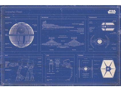 PLAKÁT 61 x 91,5 cm|STAR WARS  IMPERIAL FLEET