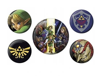 PLACKY|ODZNAKY|SET 5 KUSŮ|NINTENDO  THE LEGEND OF ZELDA|WARRIOR
