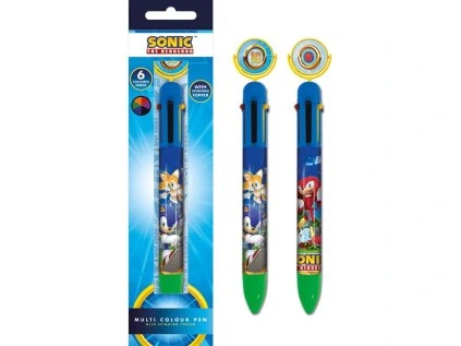 PROPISKA PLASTOVÁ|SONIC  THE HEDGEHOG|RING SPIN|6 BAREV