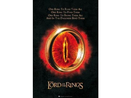 PLAKÁT 61 x 91,5 cm  LORD OF THE RINGS|ONE RING