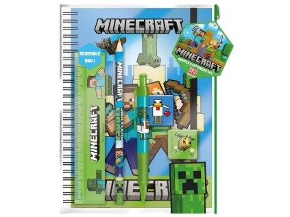 ŠKOLNÍ POMŮCKY SET6|MINECRAFT  CHARACTERS AND ICONS|16 x 24 x 2 cm