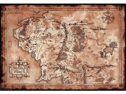 PLAKÁT 61 x 91,5 cm  THE LORD OF THE RINGS|MAP