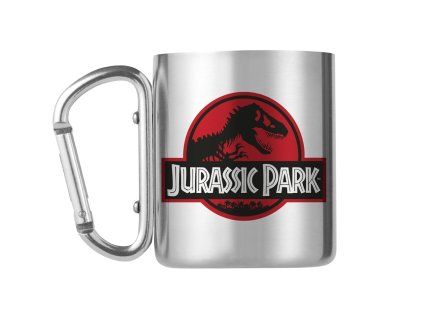 HRNEK KOVOVÝ|JURASSIC PARK  240 ml|S KARABINOU|LOGO