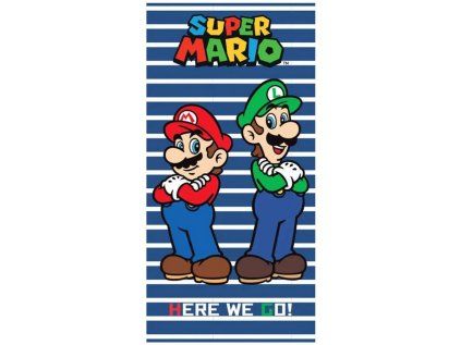 RUČNÍK OSUŠKA|SUPER MARIO  MARIO AND LUIGI|70 x 140 cm