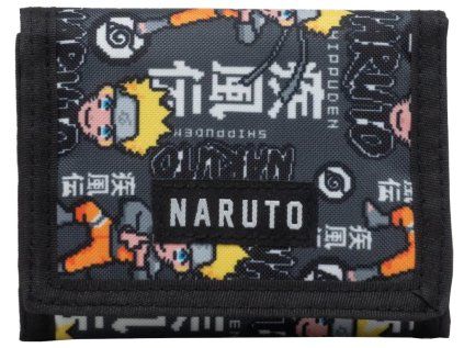 PENĚŽENKA ROZKLÁDACÍ|NARUTO  LOGO AND SIGNS|12 x 10 x 2 cm