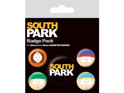 PLACKY|ODZNAKY|SET 5 KUSŮ  SOUTH PARK|FACES