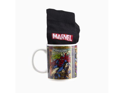 DÁRKOVÝ SET HRNEK|MARVEL|SPIDERMAN  COMICS|HRNEK + PONOŽKY