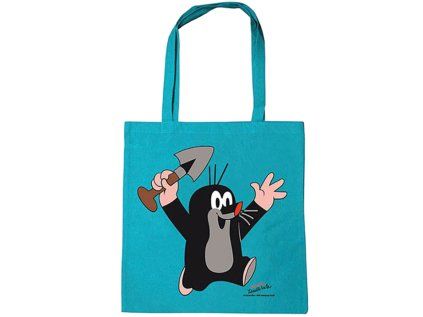 TAŠKA SHOPPING|KRTEČEK  JUHU|TYRKYSOVÁ|38 x 42 cm