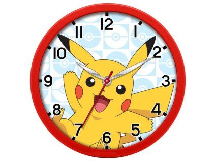 HODINY NÁSTĚNNÉ|POKÉMON  PIKACHU|PRŮMĚR 25 cm