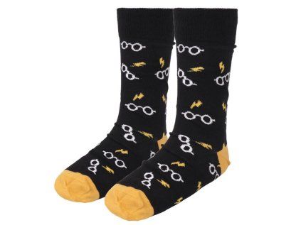 PONOŽKY PÁNSKÉ|HARRY POTTER  GLASSES|VELIKOST (EU 38-45)