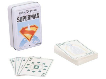 KARTY HRACÍ|DC COMICS|SUPERMAN  ICONS|PLECHOVÁ KRABIČKA|54 KARET