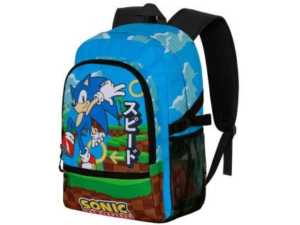 BATOH ŠKOLNÍ|SONIC THE HEDGEHOG  IN ACTION|31 x 44 x 18 cm