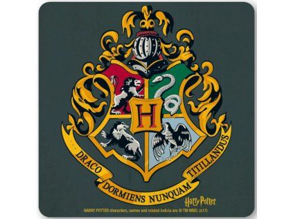 TÁCEK POD SKLENICE|JEDNOTLIVĚ  HARRY POTTER|HOGWARTS LOGO