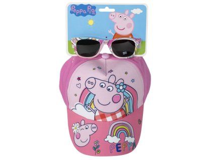 ČEPICE KŠILTOVKA DĚTSKÁ S BRÝLEMI  PEPPA PIG|RAINBOW