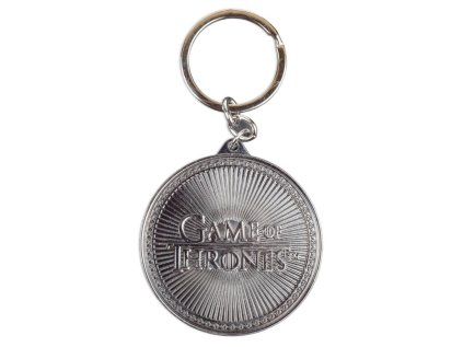 PŘÍVĚSEK NA KLÍČE|GAME OF THRONES  LOGO|4,5 x 6 cm