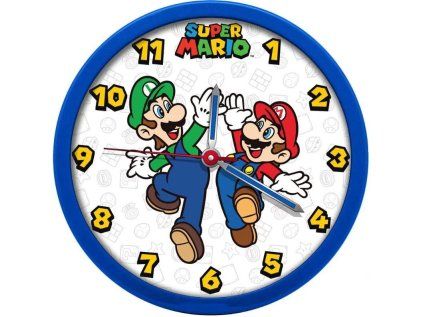 HODINY NÁSTĚNNÉ|SUPER MARIO  MARIO & LUIGI|PRŮMĚR 25 cm