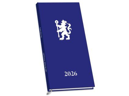 DIÁŘ 2026 SLIM|FOTBAL  CHELSEA FC ZNAK (8,3 x 16,5 cm)