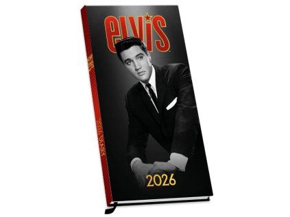 DIÁŘ 2026 SLIM|HUDBA  ELVIS PRESLEY (8,3 x 16,5 cm)