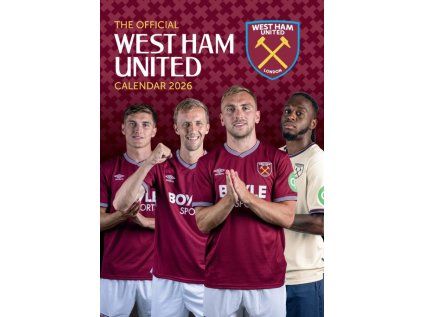 KALENDÁŘ 2026|FOTBAL  FC WEST HAM UNITED (29,7 x 42 cm)A3
