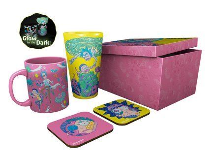 DÁRKOVÝ SET|RICK AND MORTY|MONSTERS  SKLENICE 500 ml|HRNEK 300 ml|TÁCKY