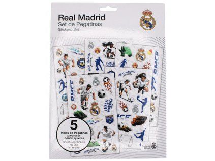 NÁLEPKY SET 5 LISTŮ|REAL MADRID  FOTBALL ICONS
