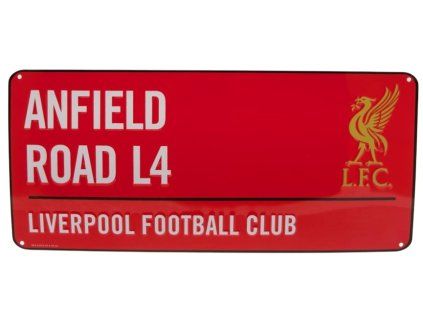 CEDULE NA ZEĎ|LIVERPOOL FC  STREET|40 x 18 cm