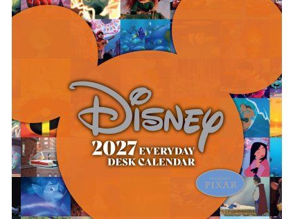 KALENDÁŘ 2027 STOLNÍ TRHACÍ|DĚTSKÝ  DISNEY ANIMATION (15 x 13 x 4 cm)