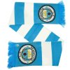 ŠÁLA PLETENÁ|MANCHESTER CITY FC  ZNAK|PRUHY|132 x 19 cm|ACRYL