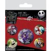 PLACKY|ODZNAKY|SET 5 KUSŮ  NIGHTMARE BEFORE CHRISTMANS