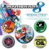 PLACKY|ODZNAKY|SET 5 KUSŮ|NINTENDO  MARIO KART 8 (2,5 cm|3,8 cm)