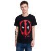 TRIČKO PÁNSKÉ|MARVEL|DEADPOOL  FACE|ČERNÉ