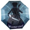 DEŠTNÍK SKLÁDACÍ|NETFLIX  WEDNESDAY|WITH CELLO|PRŮMĚR 121 cm