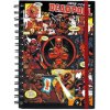 BLOK|ZÁPISNÍK A5|KROUŽKOVÁ VAZBA  WIRO|MARVEL|DEADPOOL|COMICS COLAGE