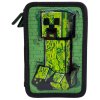 POUZDRO ŠKOLNÍ|MINECRAFT  CREEPER|DVOJDÍLNÉ|14 x 20 x 5 cm