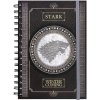 BLOK|ZÁPISNÍK A5|KROUŽKOVÁ VAZBA  WIRO|GAME OF THRONES|STARK LOGO