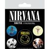 PLACKY|ODZNAKY|SET 5 KUSŮ  NIRVANA|ICONIC (2,5 cm|3,8 cm)
