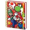 BLOK|ZÁPISNÍK A5|KROUŽKOVÁ VAZBA  WIRO|NINTENDO|SUPER MARIO RUN