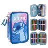 POUZDRO ŠKOLNÍ|LILO & STITCH  TROJDÍLNÉ|43 POLOŽEK|22,5 x 11 x 2