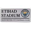 CEDULE NA ZEĎ|MANCHESTER CITY FC  ETIHAD STADIUM|BÍLÁ|40 x 18 cm